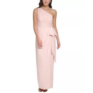Vince Camuto One-Shoulder Side-Bow Gown‎ Women's Plus 14 Blush Pink Maxi NWT